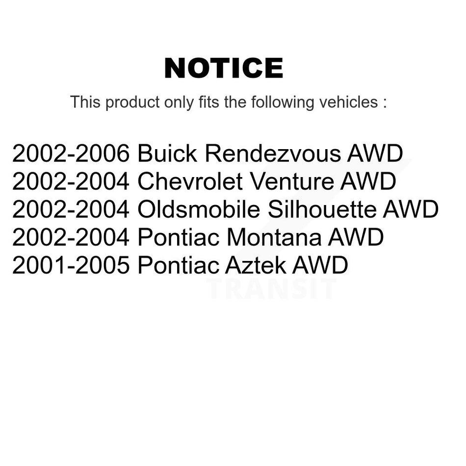 Front Disc Brake Rotor 8-580031 For Buick Rendezvous Chevrolet Venture Pontiac Montana Aztek Oldsmobile Silhouette AWD