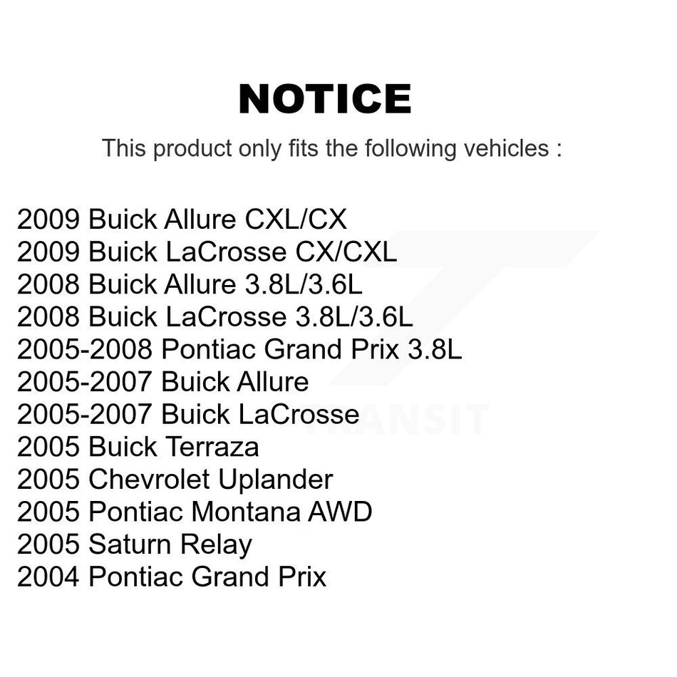 Front Disc Brake Rotor 8-580188 For Pontiac Grand Prix Buick LaCrosse Chevrolet Uplander Montana Terraza Saturn Relay Allure