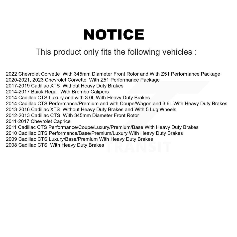 Front Disc Brake Rotor (1 Piece Only) 8-580676 For Cadillac CTS Chevrolet Corvette XTS Buick Regal