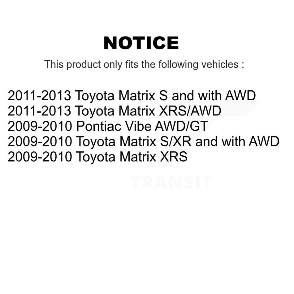 Rear Disc Brake Rotor (1 Piece Only) 8-580705 For Toyota Matrix Pontiac Vibe
