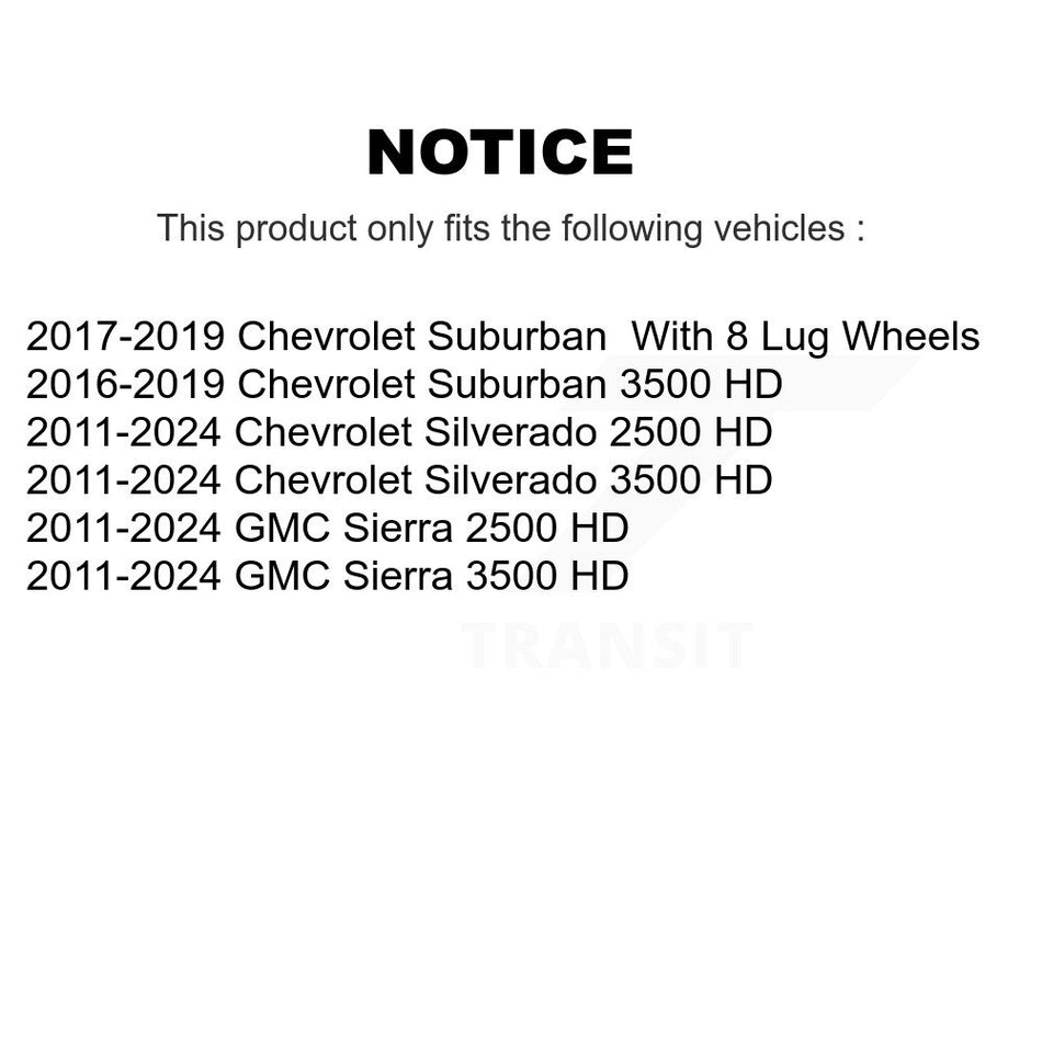 Front Disc Brake Rotor (1 Piece Only) 8-580875 For GMC Chevrolet Sierra 2500 HD Silverado 3500