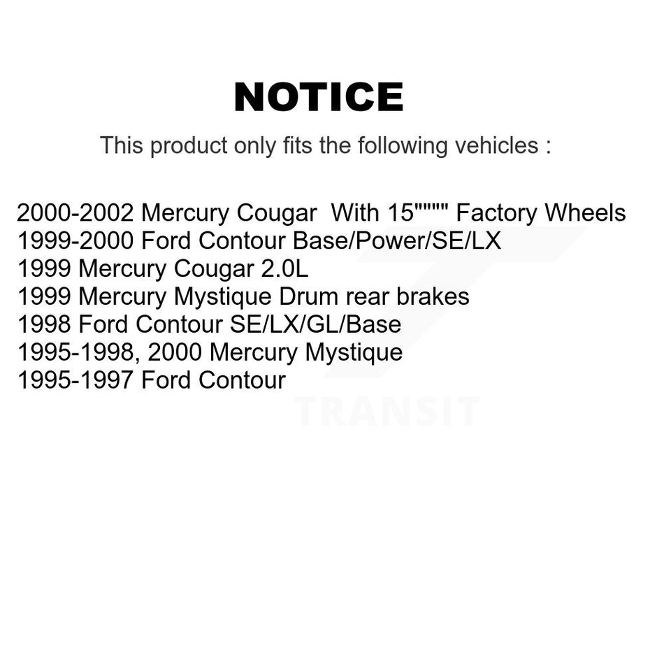 Front Disc Brake Rotor (1 Piece Only) 8-66489 For Mercury Ford Contour Cougar Mystique