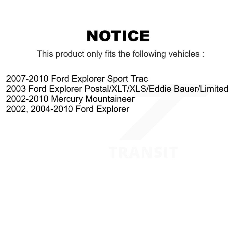 Rear Disc Brake Rotor (1 Piece Only) 8-680026 For Ford Explorer Sport Trac Mercury Mountaineer