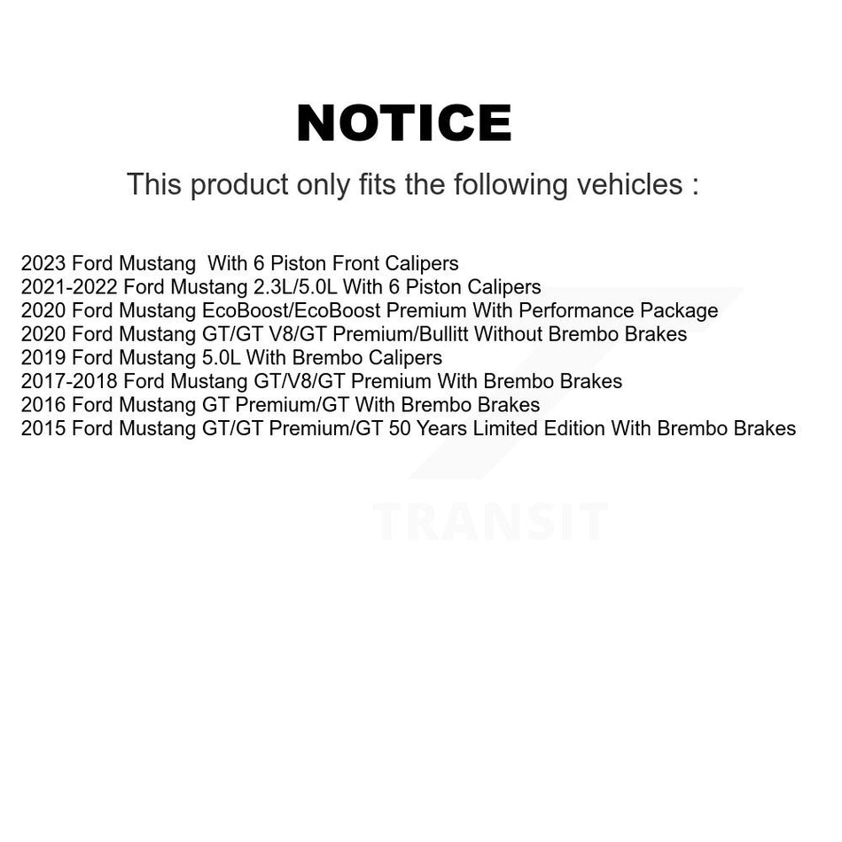 Front Disc Brake Rotor (1 Piece Only) 8-681954 For Ford Mustang