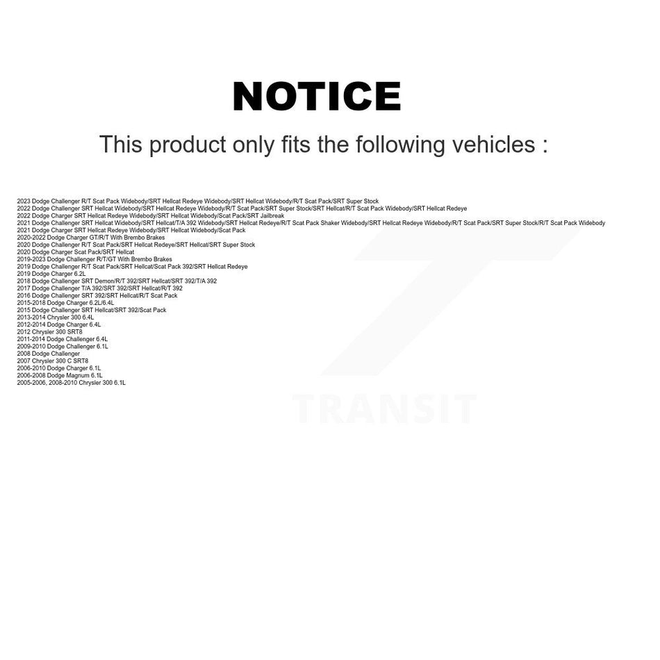 Rear Disc Brake Rotor (1 Piece Only) 8-780390 For Dodge Charger Chrysler 300 Challenger Magnum