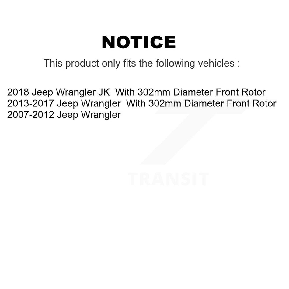 Front Disc Brake Rotor 8-780518 For Jeep Wrangler JK