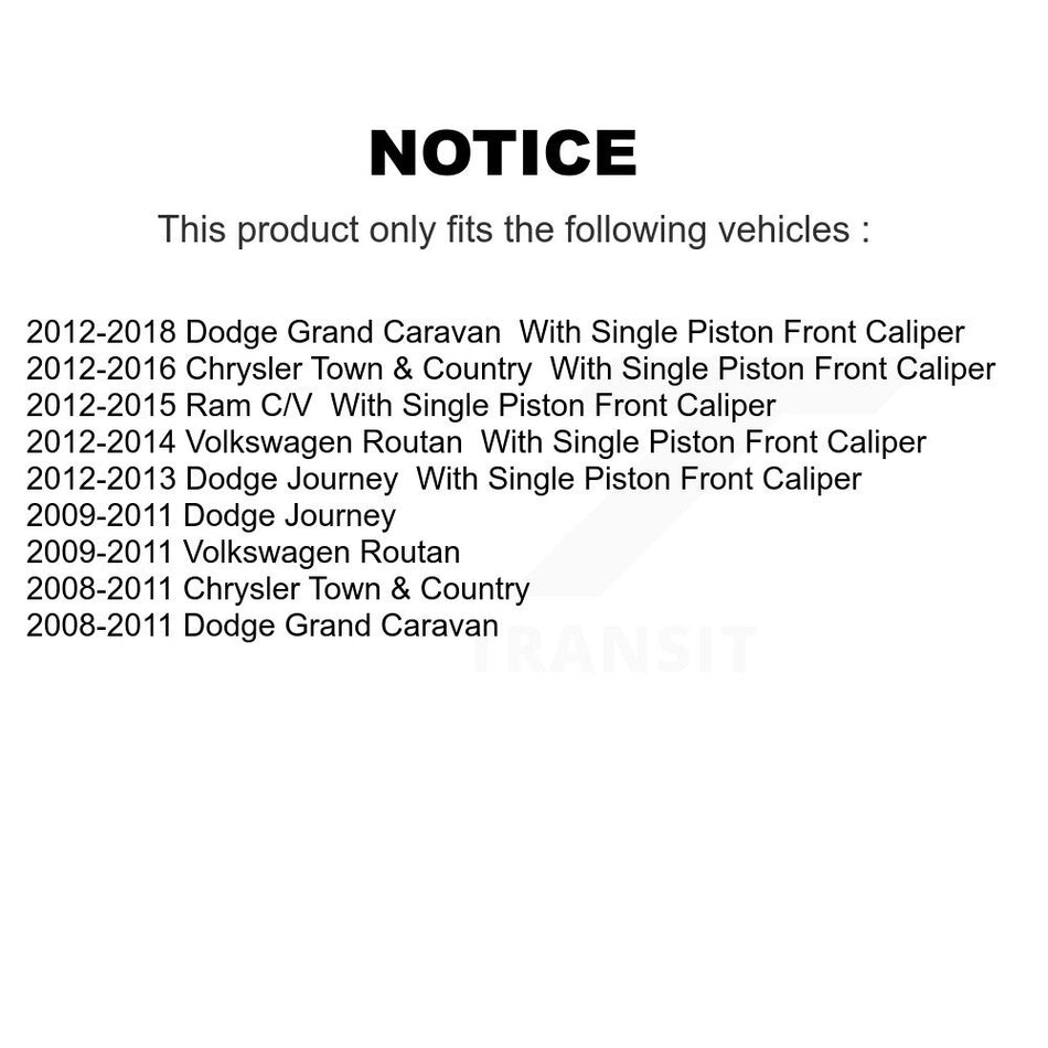 Rear Disc Brake Rotor (1 Piece Only) 8-780623 For Dodge Grand Caravan Journey Chrysler Town & Ram