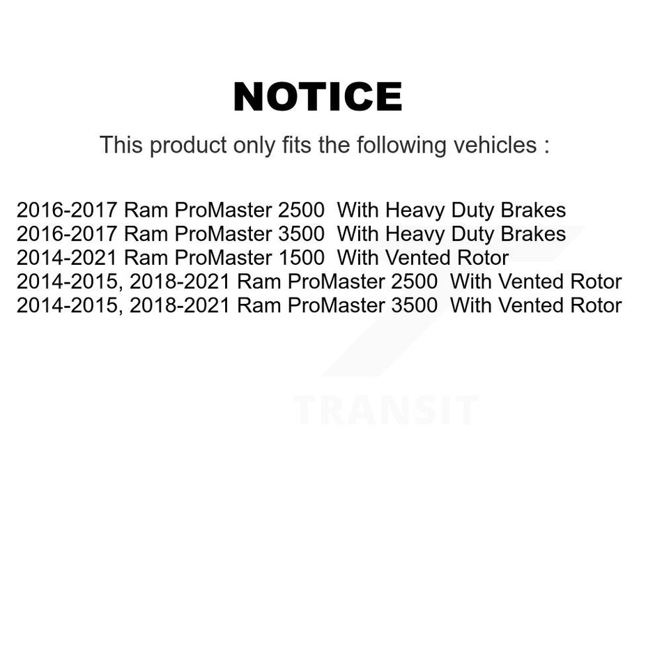 Rear Disc Brake Rotor 8-781138 For Ram ProMaster 1500 2500 3500