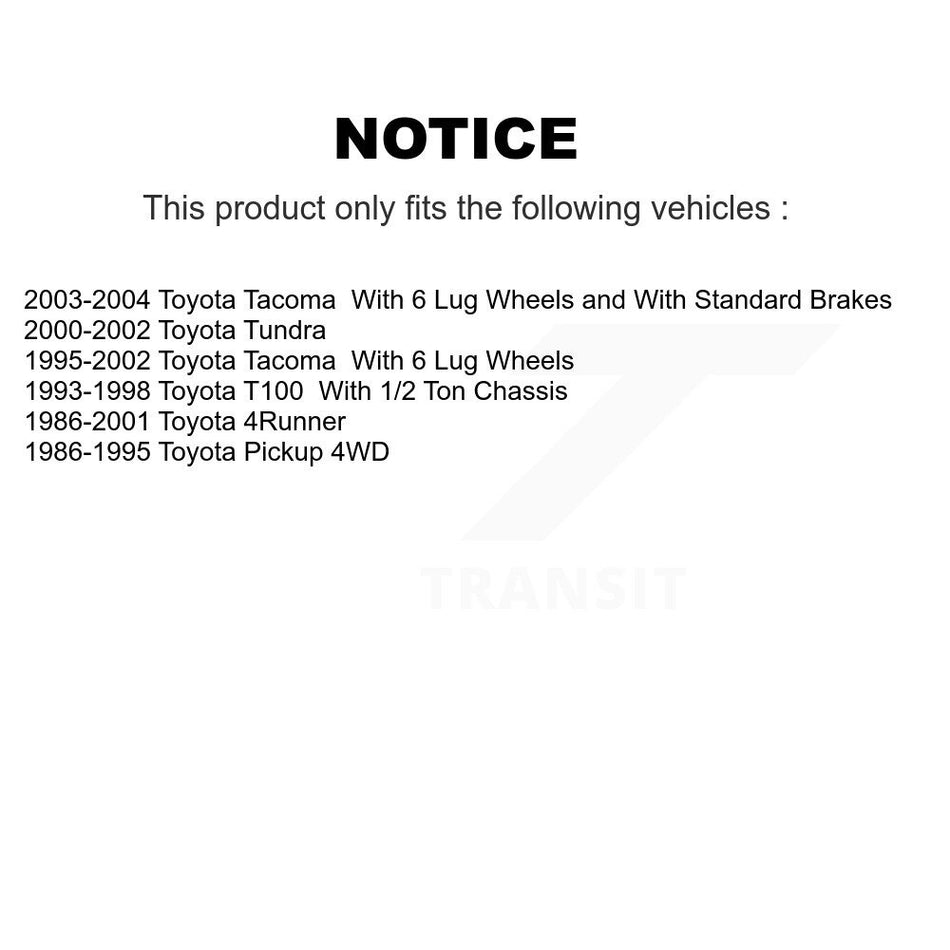 Rear Brake Drum (1 Piece Only) 8-9328 For Toyota 4Runner Tacoma Pickup Tundra T100
