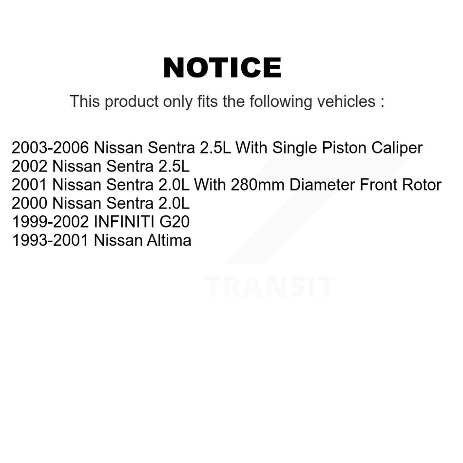 Front Disc Brake Rotor (1 Piece Only) 8-96363 For Nissan Sentra Altima INFINITI G20