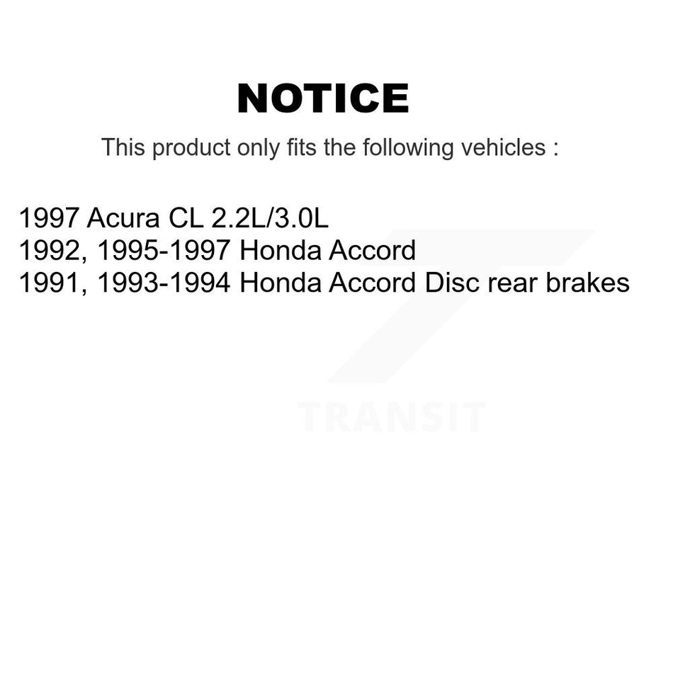 Rear Disc Brake Rotor (1 Piece Only) 8-96369 For Honda Accord Acura CL