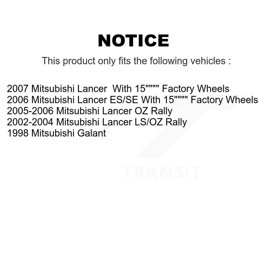 Front Disc Brake Rotor (1 Piece Only) 8-96807 For Mitsubishi Lancer Galant