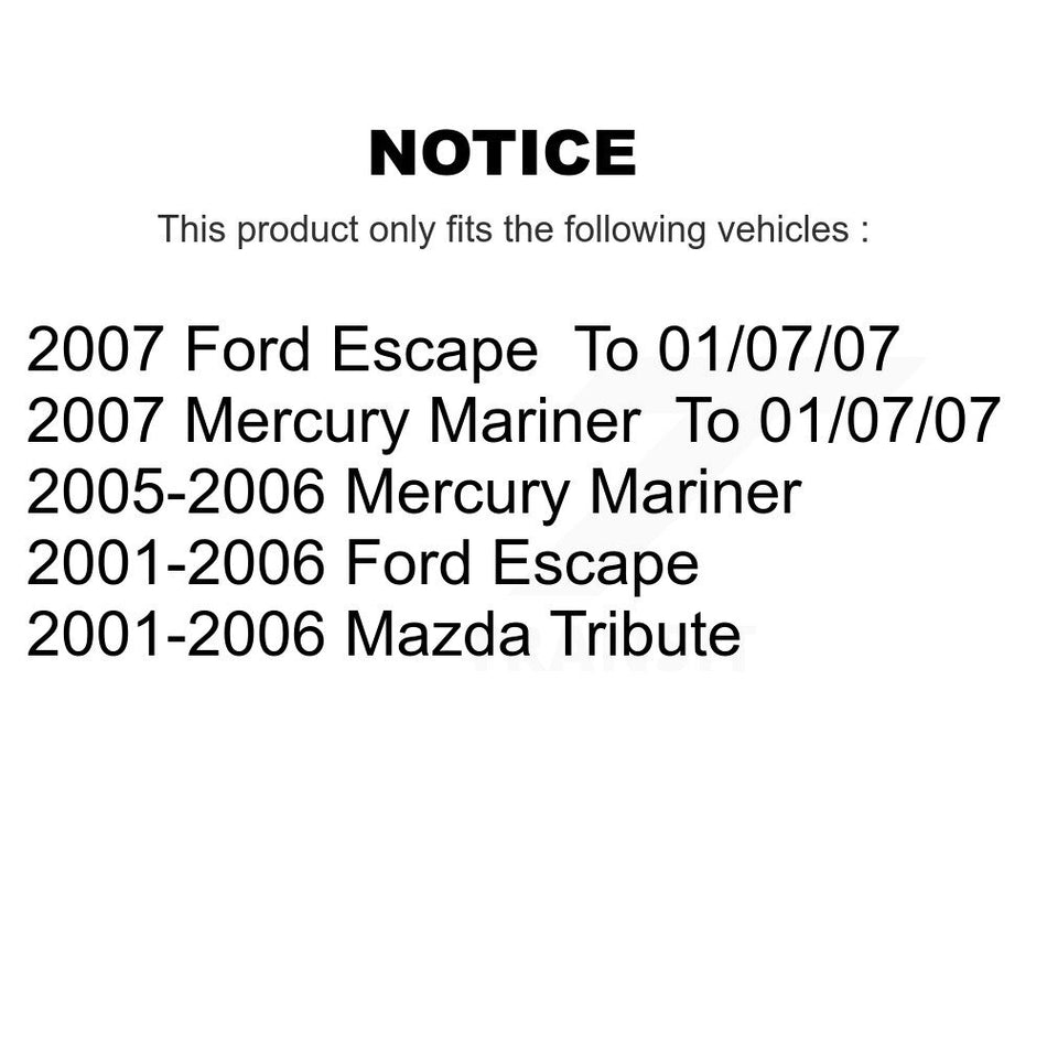 Rear Brake Drum (1 Piece Only) 8-9711 For Ford Escape Mazda Tribute Mercury Mariner
