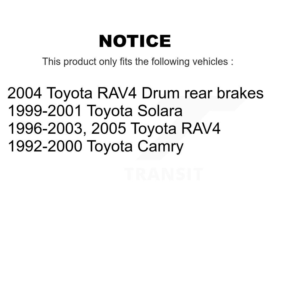 Rear Brake Drum (1 Piece Only) 8-9728 For Toyota RAV4 Camry Solara