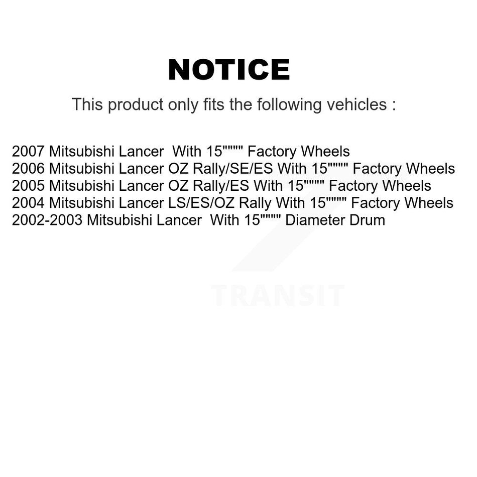 Rear Brake Drum (1 Piece Only) 8-9738 For Mitsubishi Lancer