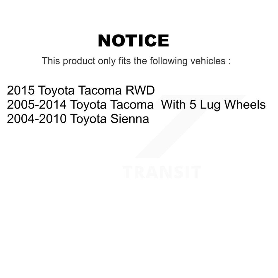 Rear Brake Drum (1 Piece Only) 8-9753 For Toyota Tacoma Sienna