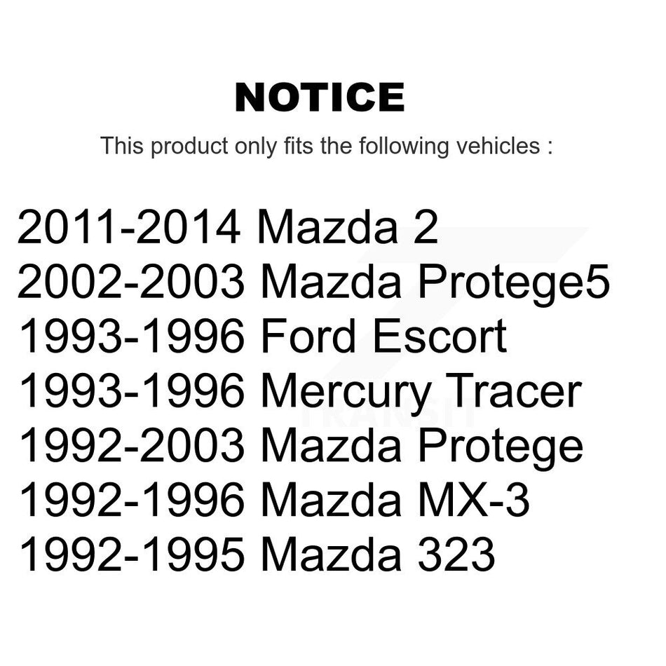 Rear Brake Drum (1 Piece Only) 8-97813 For Mazda 2 Protege Protege5 Ford Escort MX-3 323 Mercury