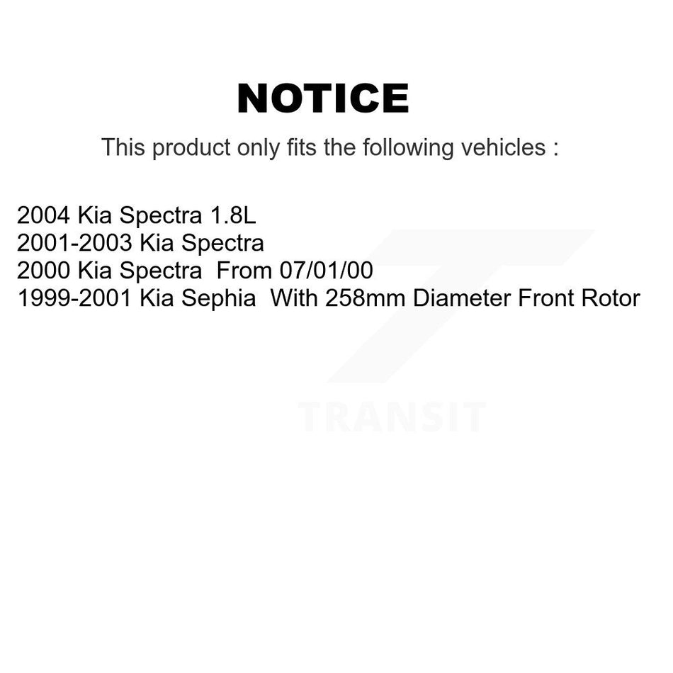 Front Disc Brake Rotor 8-980078 For Kia Spectra Sephia