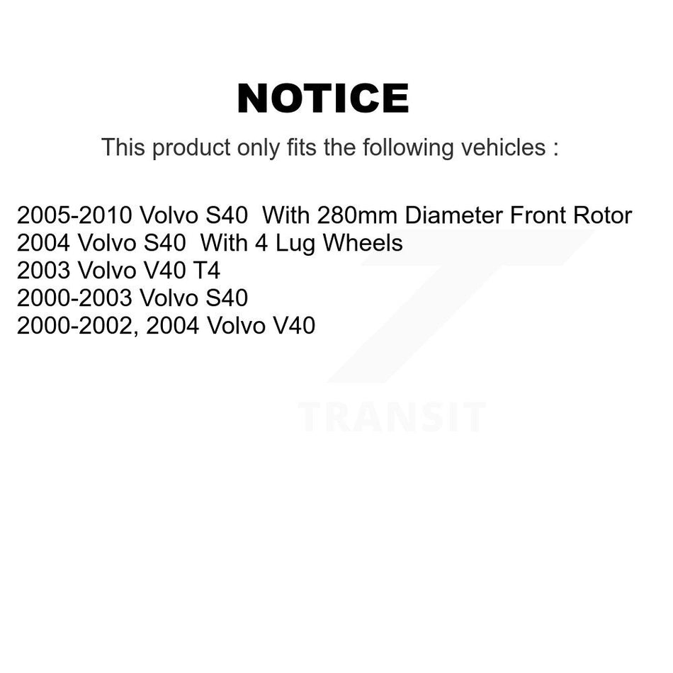 Front Disc Brake Rotor 8-980084 For Volvo S40 V40