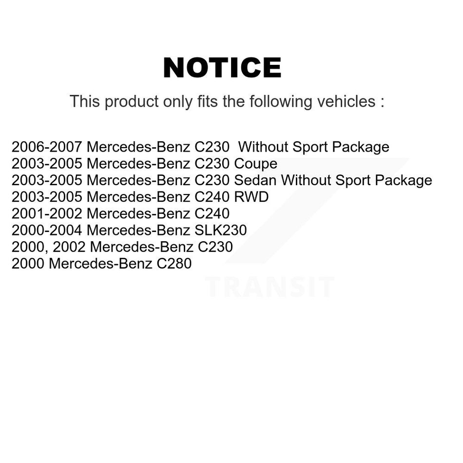 Front Disc Brake Rotor (1 Piece Only) 8-980101 For Mercedes-Benz C230 C240 SLK230 C280