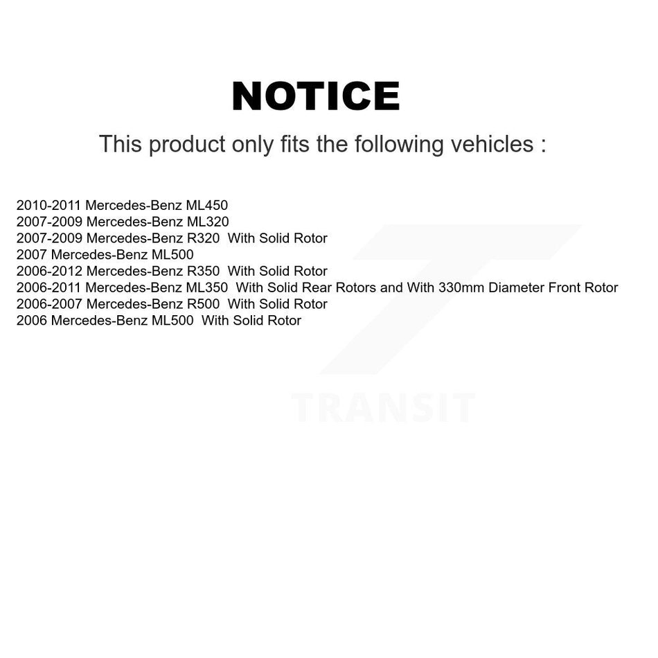 Rear Disc Brake Rotor (1 Piece Only) 8-980428 For Mercedes-Benz ML350 ML320 R350 ML500 R320 R500