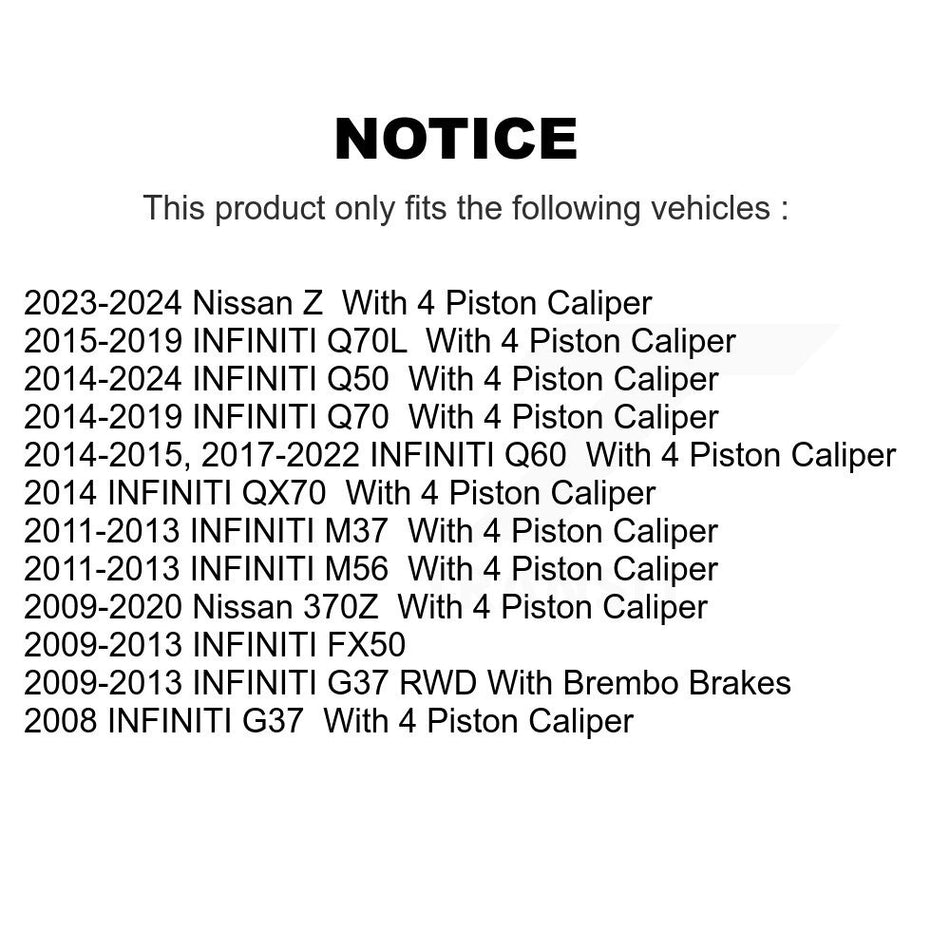 Front Disc Brake Rotor (1 Piece Only) 8-980664 For INFINITI Q50 G37 Nissan 370Z Q60 M37 FX50 Z QX70