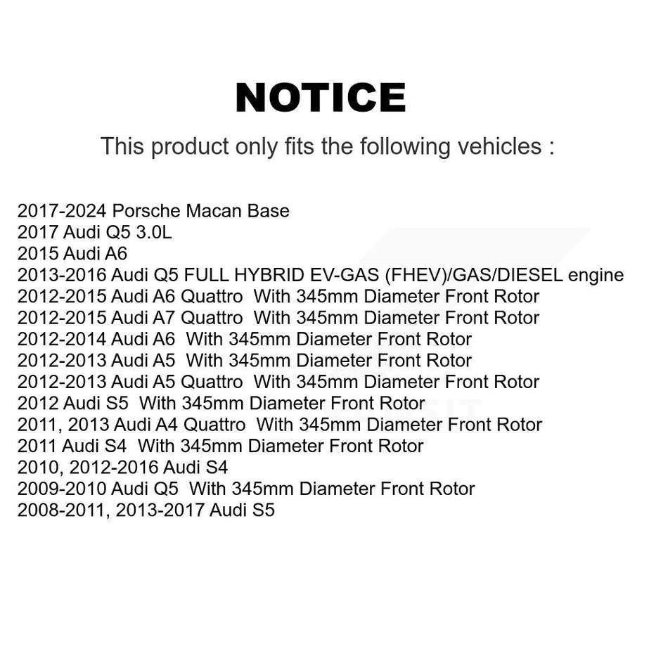 Front Disc Brake Rotor (1 Piece Only) 8-980696 For Audi Q5 Porsche Macan A4 Quattro S4 S5 A6 A7 A5
