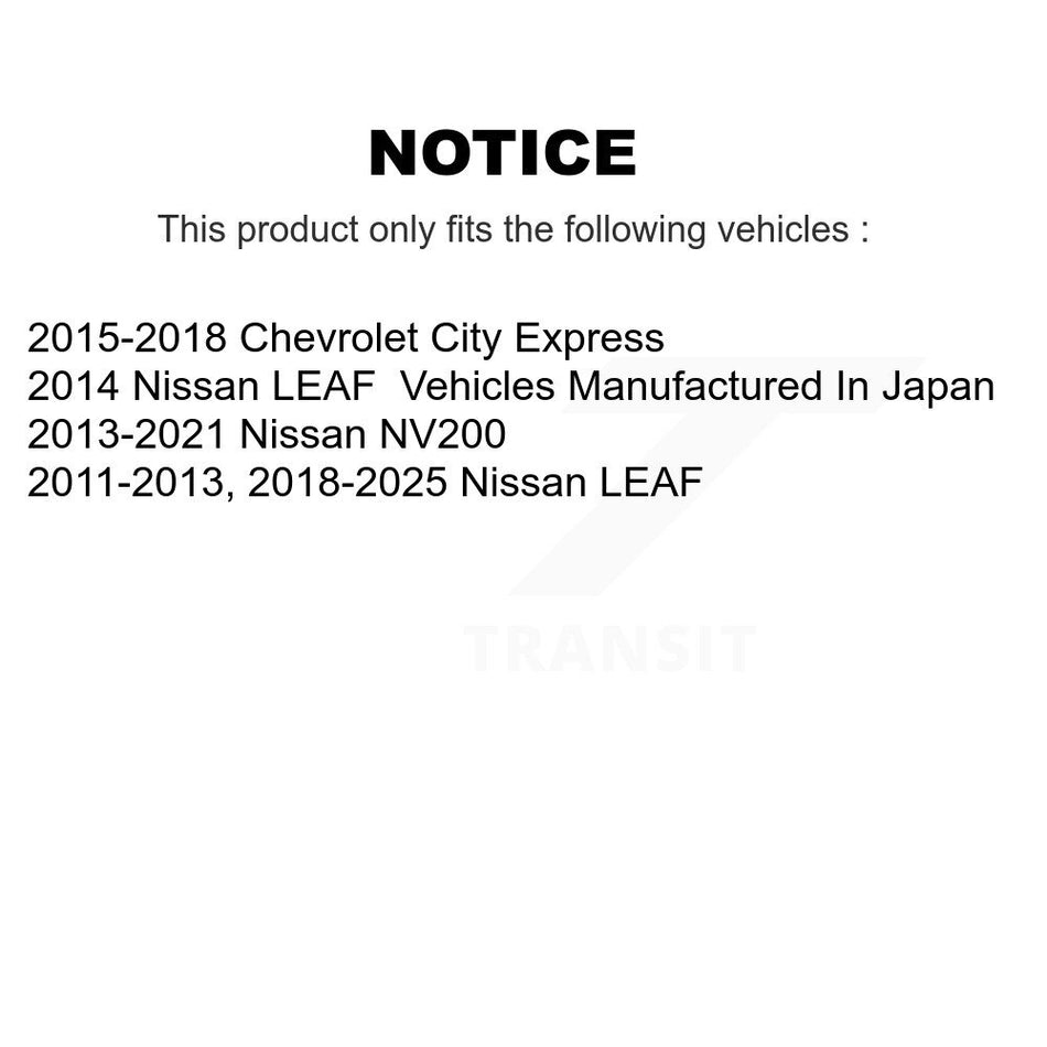 Front Disc Brake Rotor (1 Piece Only) 8-980865 For Nissan LEAF NV200 Chevrolet City Express