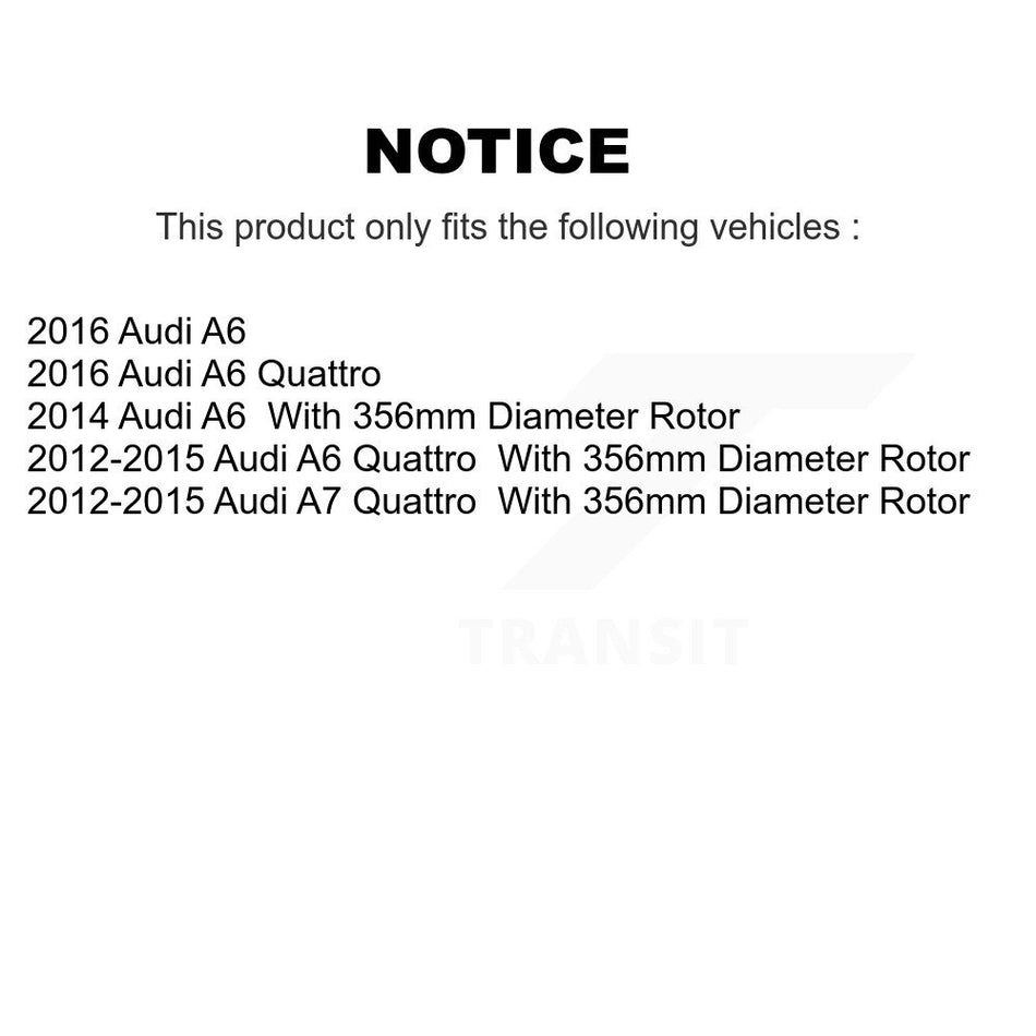 Front Disc Brake Rotor 8-980939 For Audi A6 Quattro A7