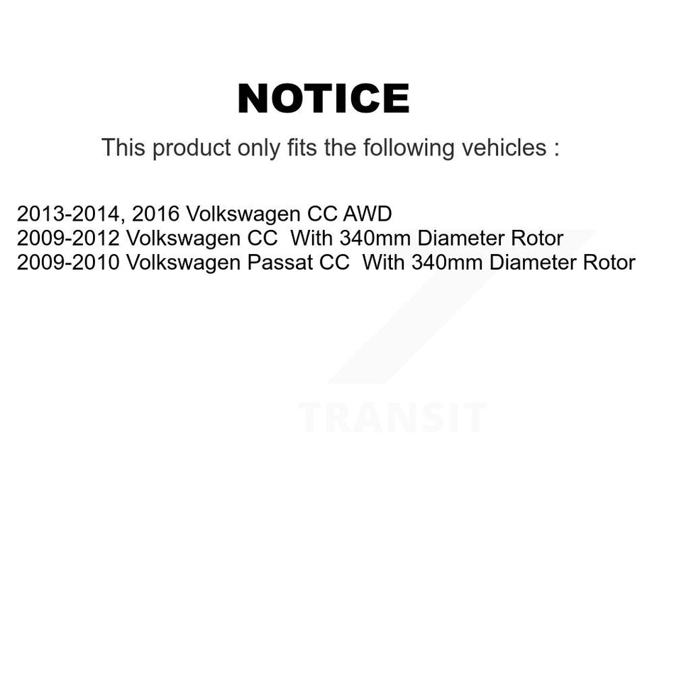 Front Disc Brake Rotor 8-980953 For Volkswagen CC Passat