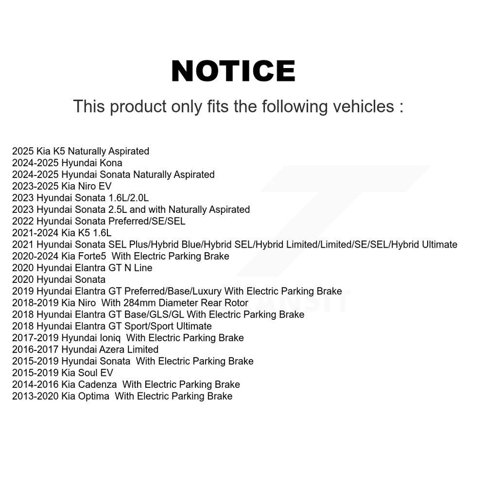 Rear Disc Brake Rotor (1 Piece Only) 8-981009 For Hyundai Kia Sonata Kona Optima Elantra GT Forte5