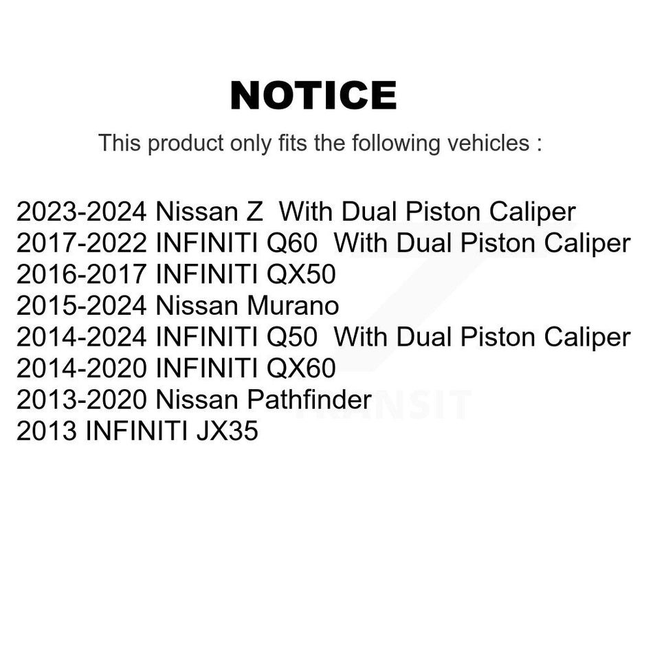 Front Disc Brake Rotor (1 Piece Only) 8-981055 For Nissan Murano Pathfinder INFINITI QX60 Q50 QX50 Z
