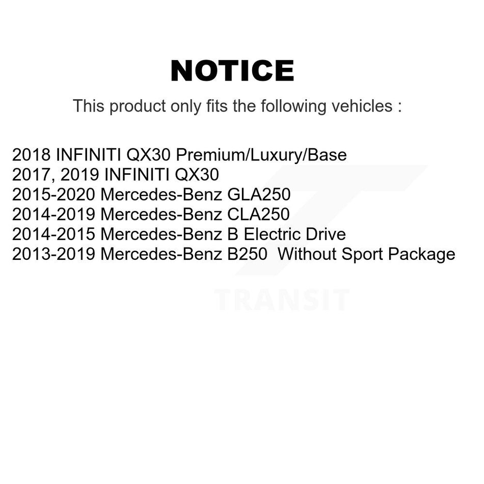 Front Disc Brake Rotor (1 Piece Only) 8-981775 For Mercedes-Benz GLA250 CLA250 B250 INFINITI QX30 B