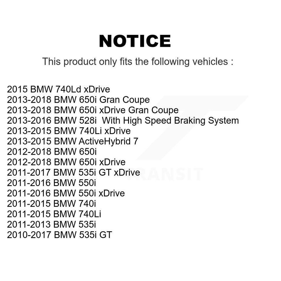 Front Left Disc Brake Rotor 8-TQ8202 For BMW 528i 535i 550i xDrive 650i 740Li 740i GT Gran Coupe 740Ld ActiveHybrid 7