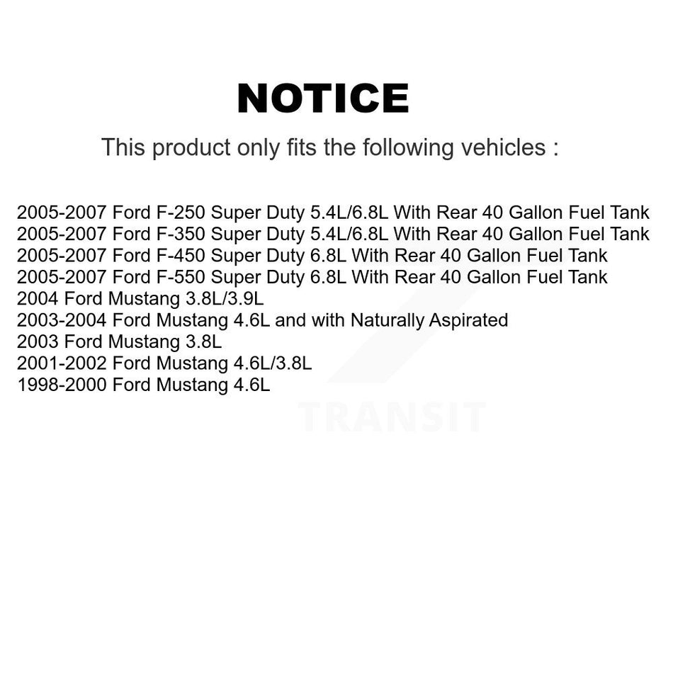 Electric Fuel Pump AGY-00210036 For Ford Mustang F-350 Super Duty F-250 F-550 F-450