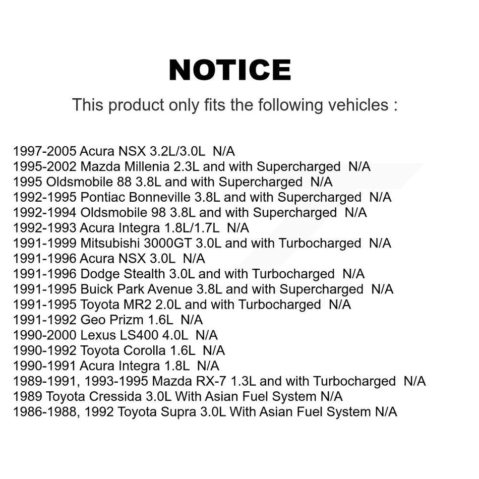 Electric Fuel Pump AGY-00210116 For Lexus LS400 Toyota Corolla Acura Mazda Buick Park Avenue Mitsubishi 3000GT Integra Millenia Pontiac Bonneville Oldsmobile MR2 Dodge Stealth RX-7 Supra 98 88 NSX Geo