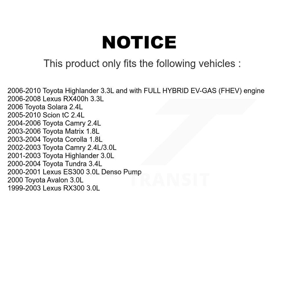 Electric Fuel Pump AGY-00210177 For Toyota Camry Matrix Corolla Highlander Lexus Tundra RX400h RX300