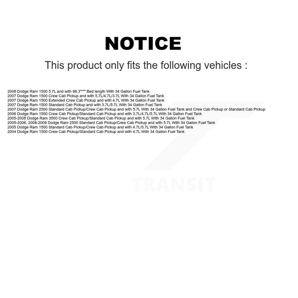 Fuel Pump Module Assembly AGY-00310022 For Dodge Ram 1500 3500 2500