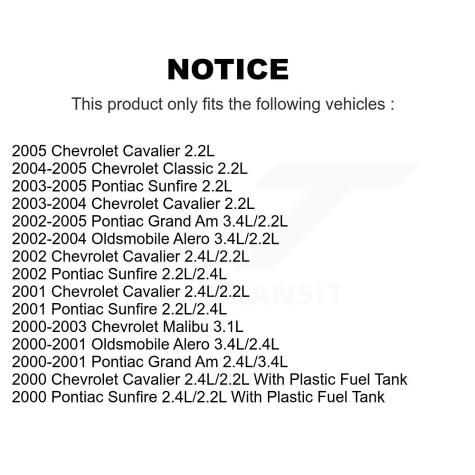 Fuel Pump Module Assembly AGY-00310196 For Pontiac Chevrolet Cavalier Sunfire Grand Am Malibu Alero