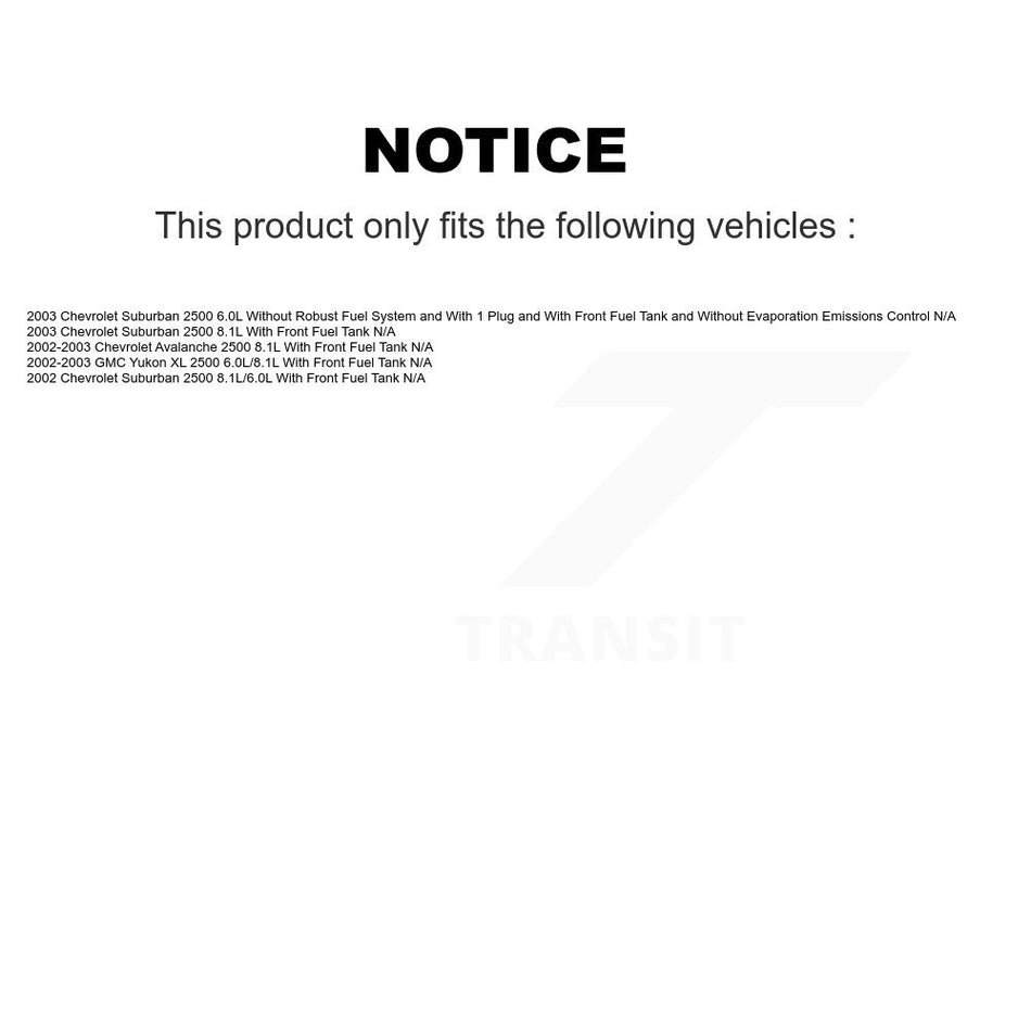 Fuel Pump Module Assembly AGY-00310226 For Chevrolet Suburban 2500 Avalanche GMC Yukon XL