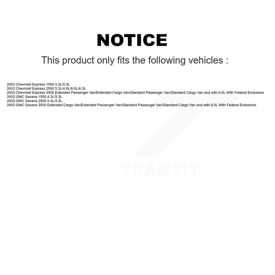 Fuel Pump Module Assembly AGY-00310244 For 2003 Chevrolet GMC Express 3500 Savana 2500 1500