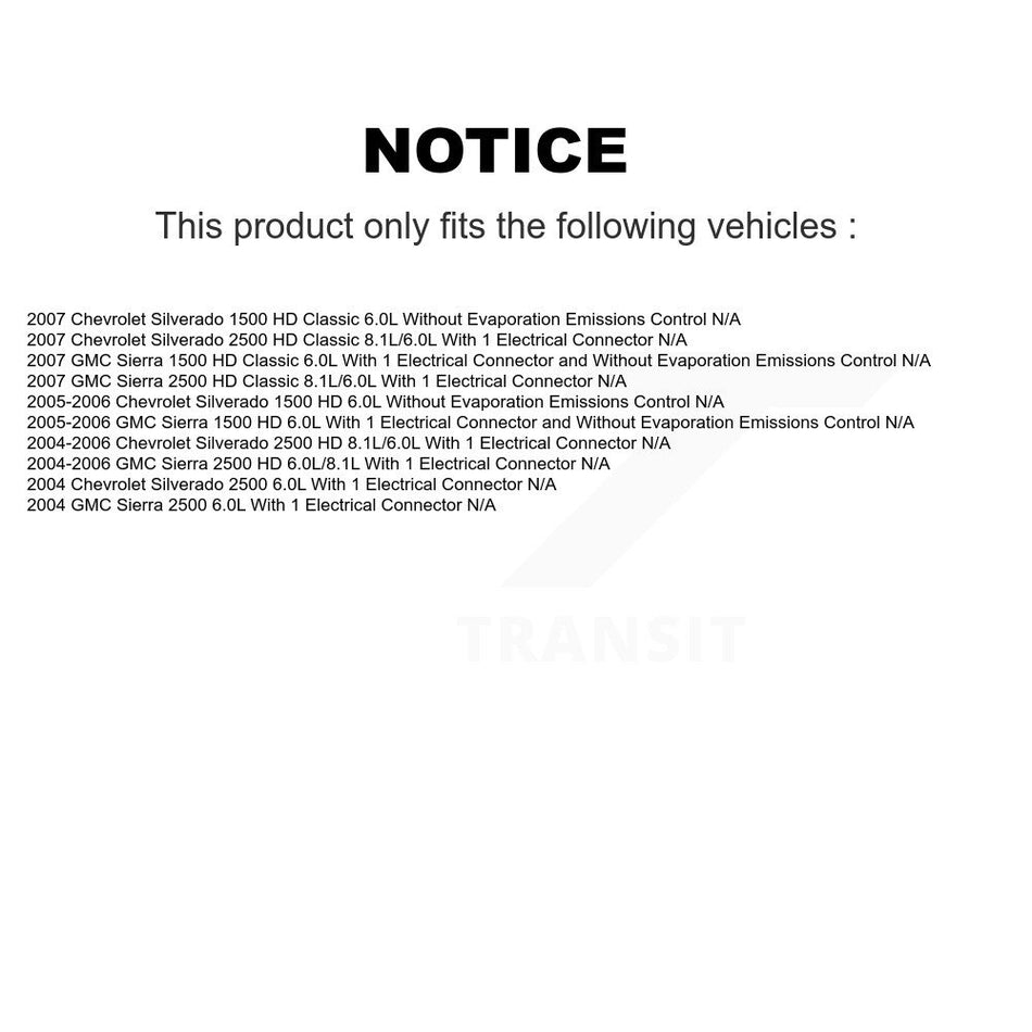 Fuel Pump Module Assembly AGY-00310535 For Chevrolet Silverado 2500 HD GMC Sierra Classic 1500