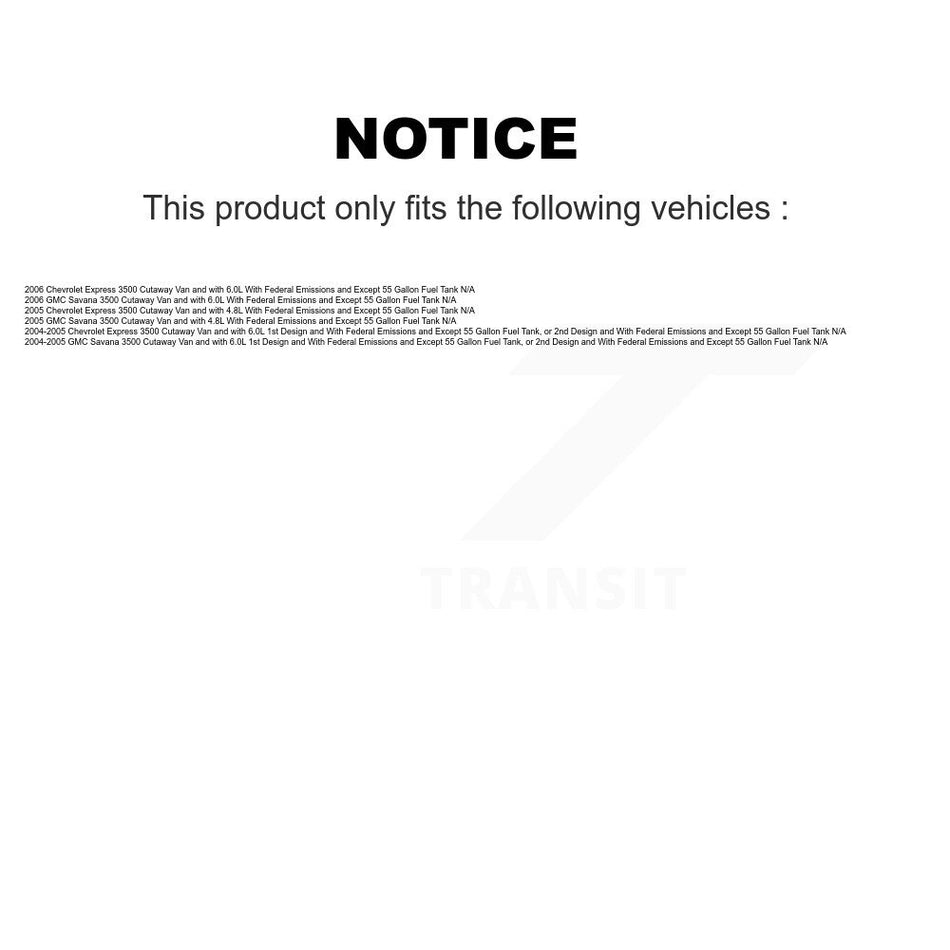 Fuel Pump Module Assembly AGY-00310659 For Chevrolet Express 3500 GMC Savana