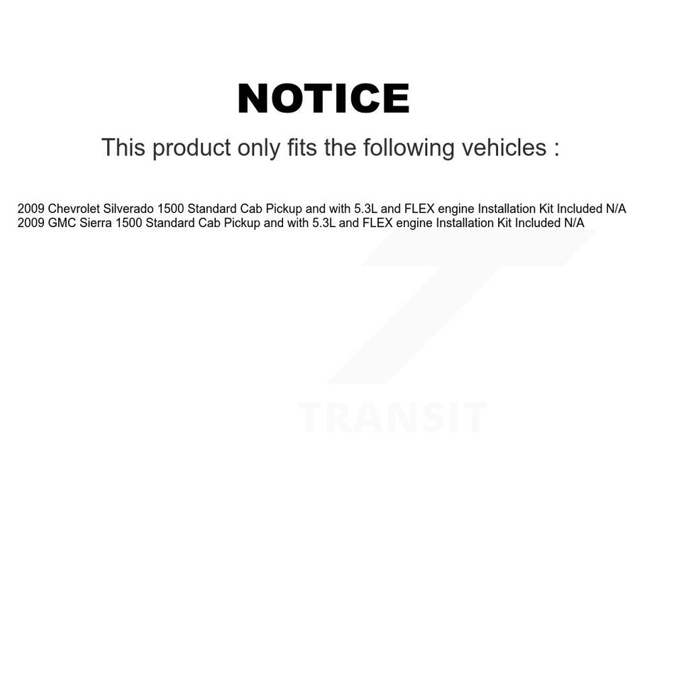 Fuel Pump Module Assembly AGY-00310684 For 2009 Chevrolet Silverado 1500 GMC Sierra Installation Kit Included Standard Cab Pickup with 5.3L FLEX engine