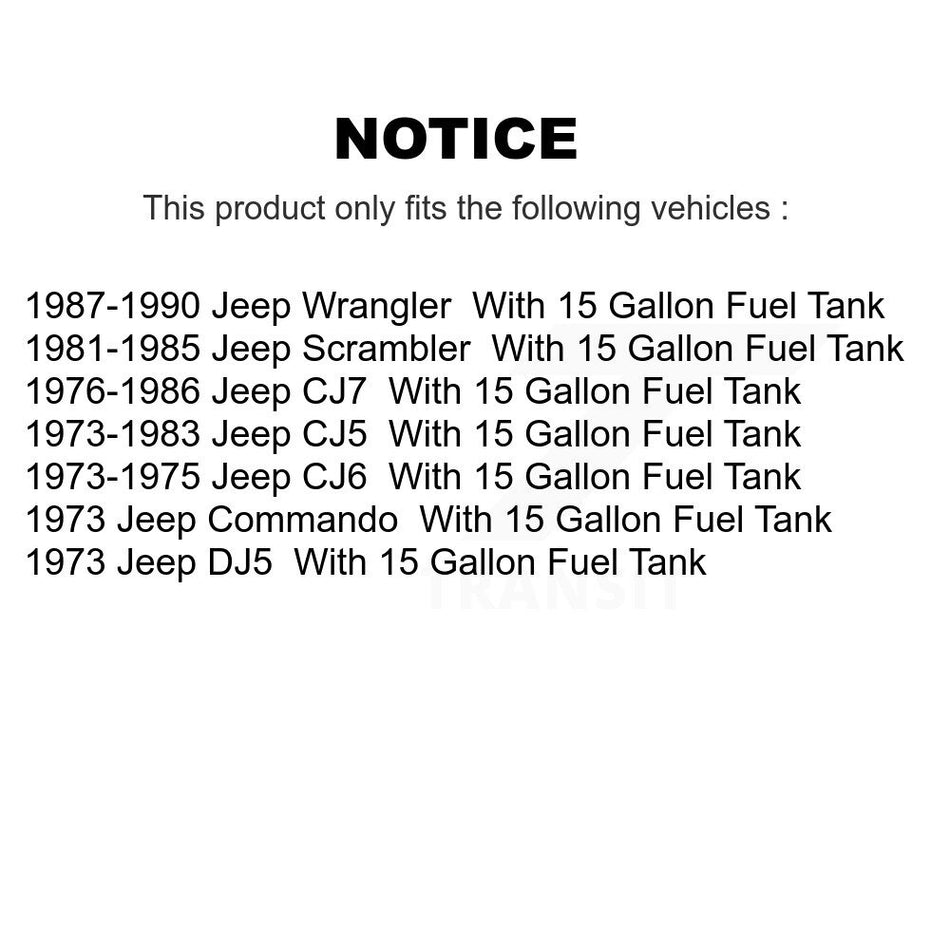 Fuel Tank Strap AGY-01110060 For Jeep Wrangler CJ7 CJ5 Scrambler CJ6 Commando DJ5