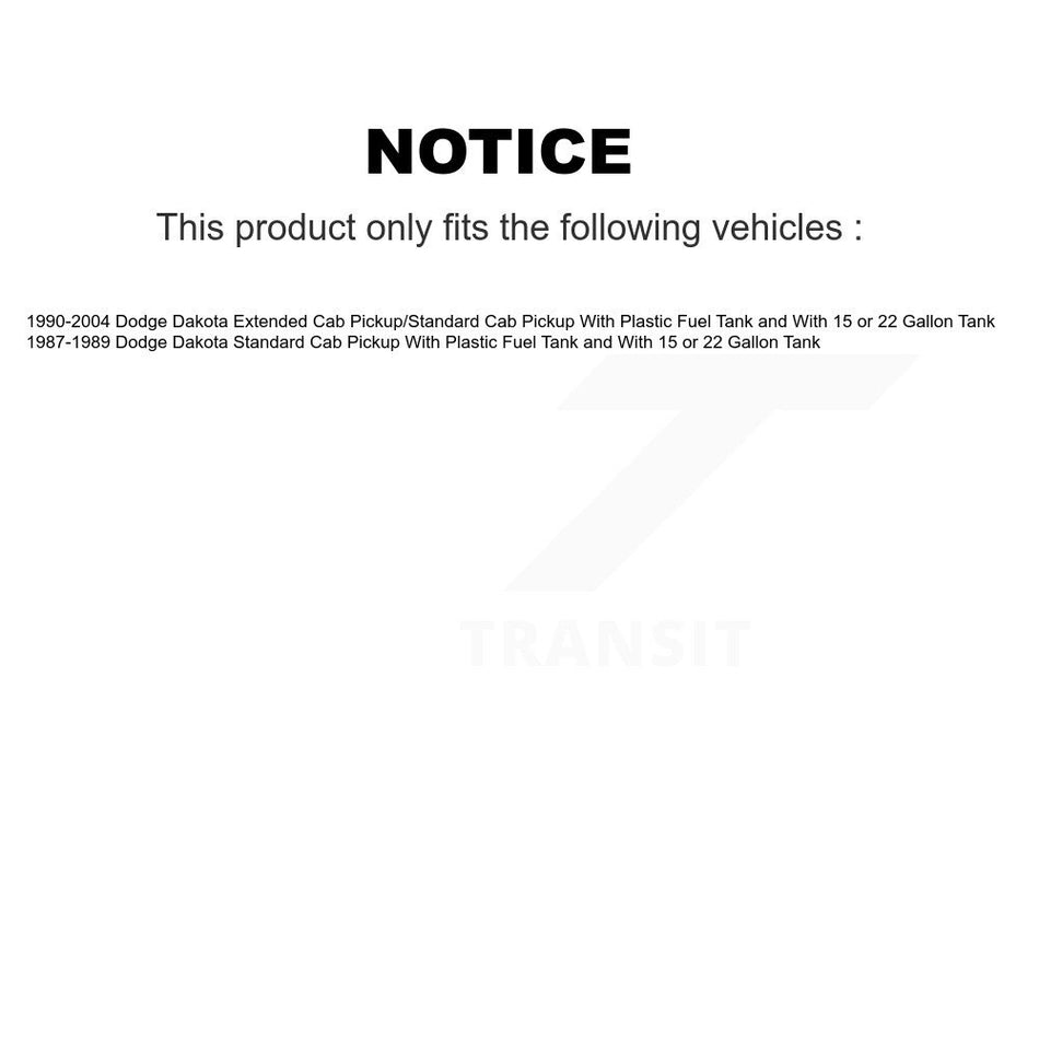 Fuel Tank Strap AGY-01110154 For Dodge Dakota With Plastic 15 or 22 Gallon