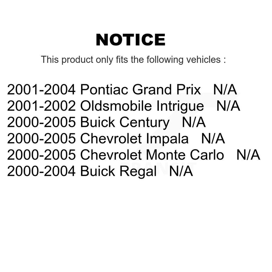Fuel Tank Strap AGY-01110202 For Chevrolet Impala Buick Century Pontiac Grand Prix Monte Carlo Regal Oldsmobile Intrigue