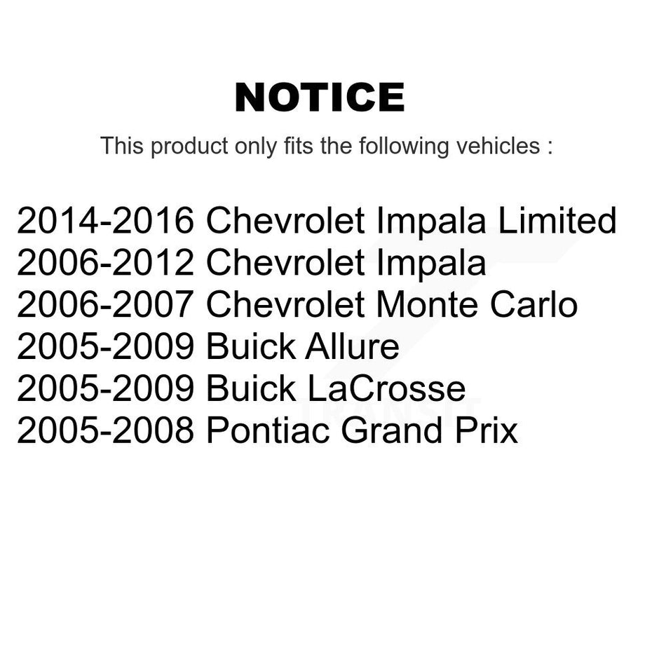 Fuel Tank Strap AGY-01110267 For Chevrolet Impala Buick LaCrosse Pontiac Grand Prix Allure Monte