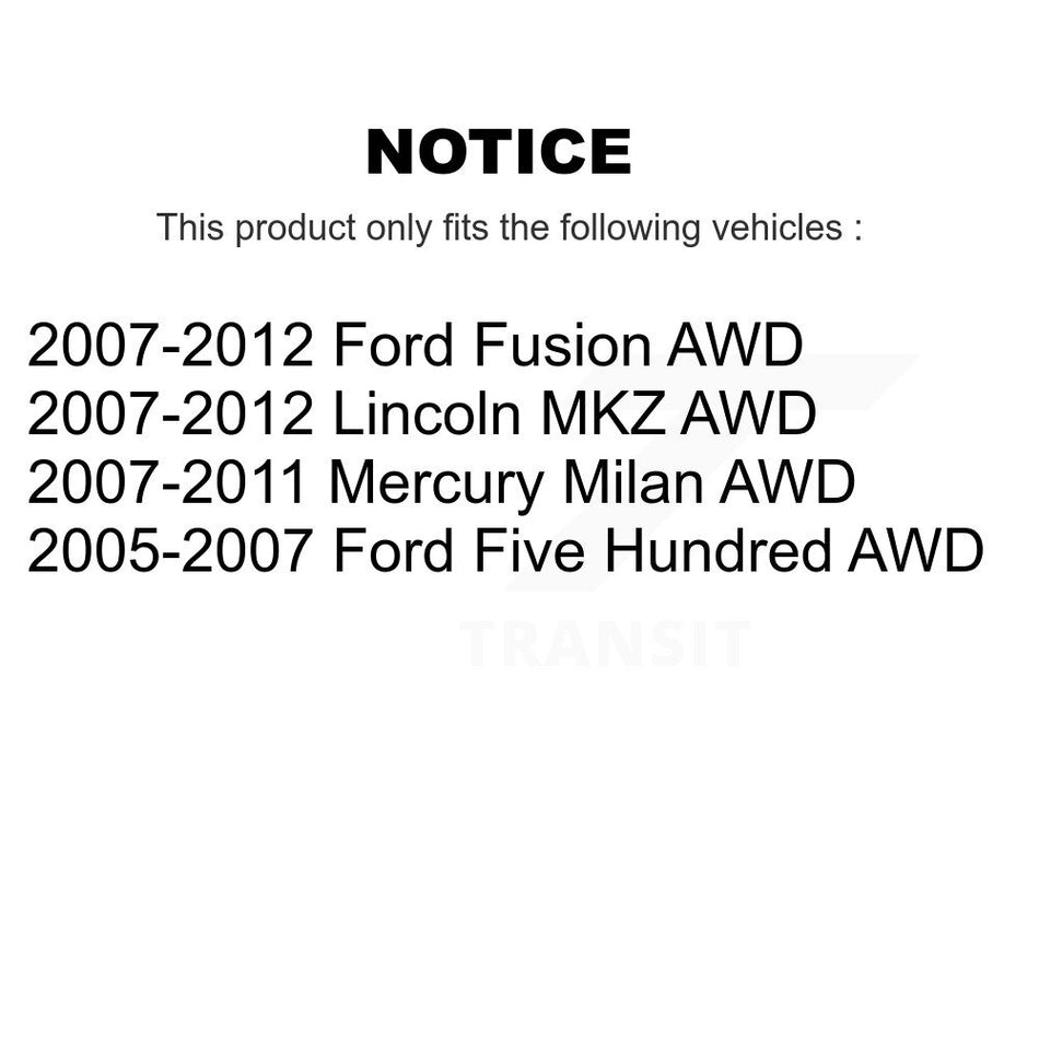 Fuel Tank Strap AGY-01110367 For Ford Fusion Lincoln MKZ Five Hundred Mercury Milan AWD