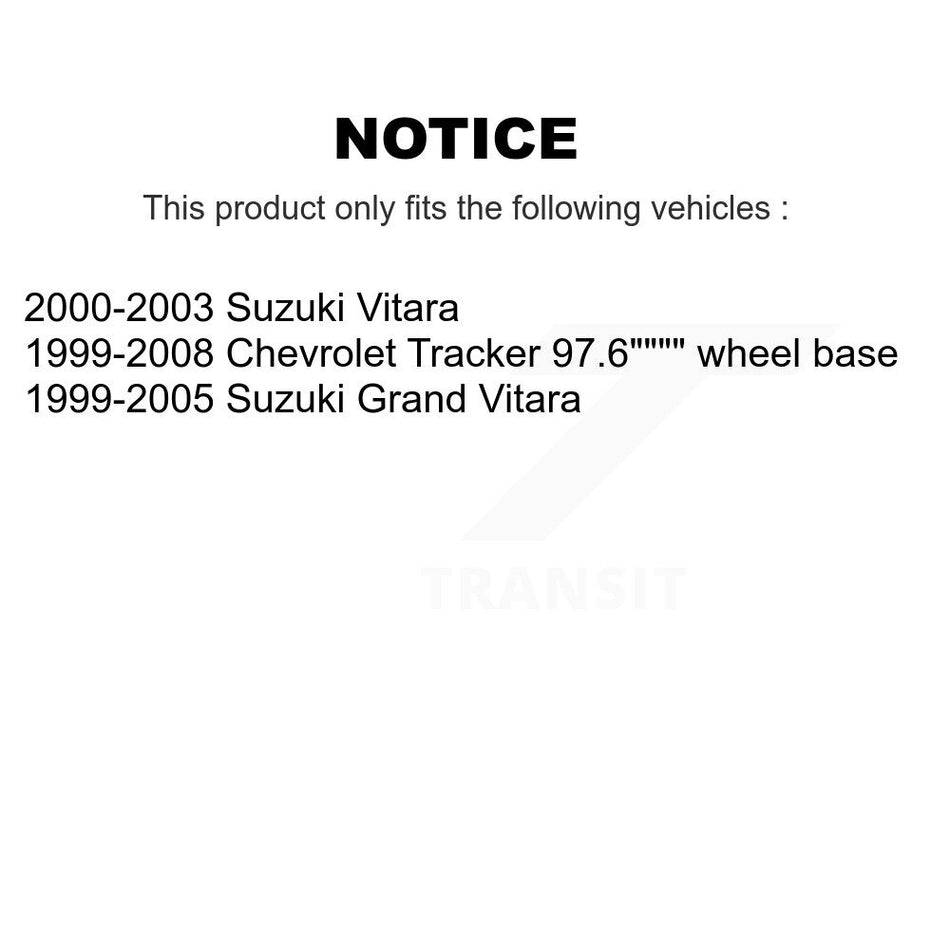 Fuel Tank Strap AGY-01110412 For Chevrolet Tracker Suzuki Grand Vitara